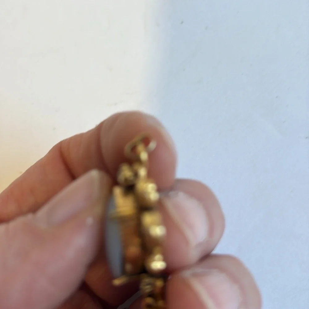 Vintage Florenza Elegant Goldtone and Opalite Pendant